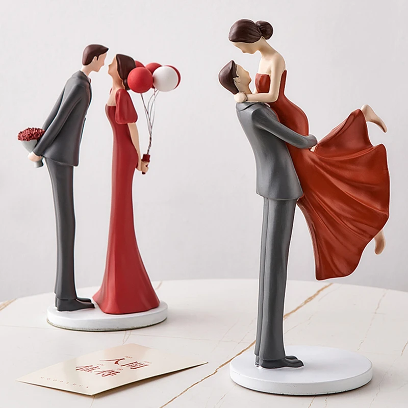 

Couple Sculpture Resin Statue Bedroom Decoration Indoor Figurines European Style Living Room Home Decoration Miniatures Gift