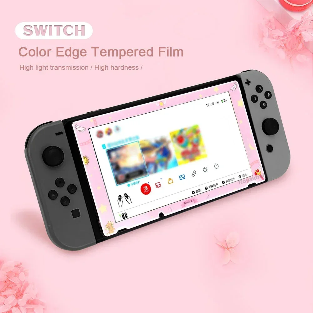 Protezione Schermo Anti-Graffio Rosa HD Trasparente per Console di Gioco Switch, Vetro Temperato Premium - immagine 3