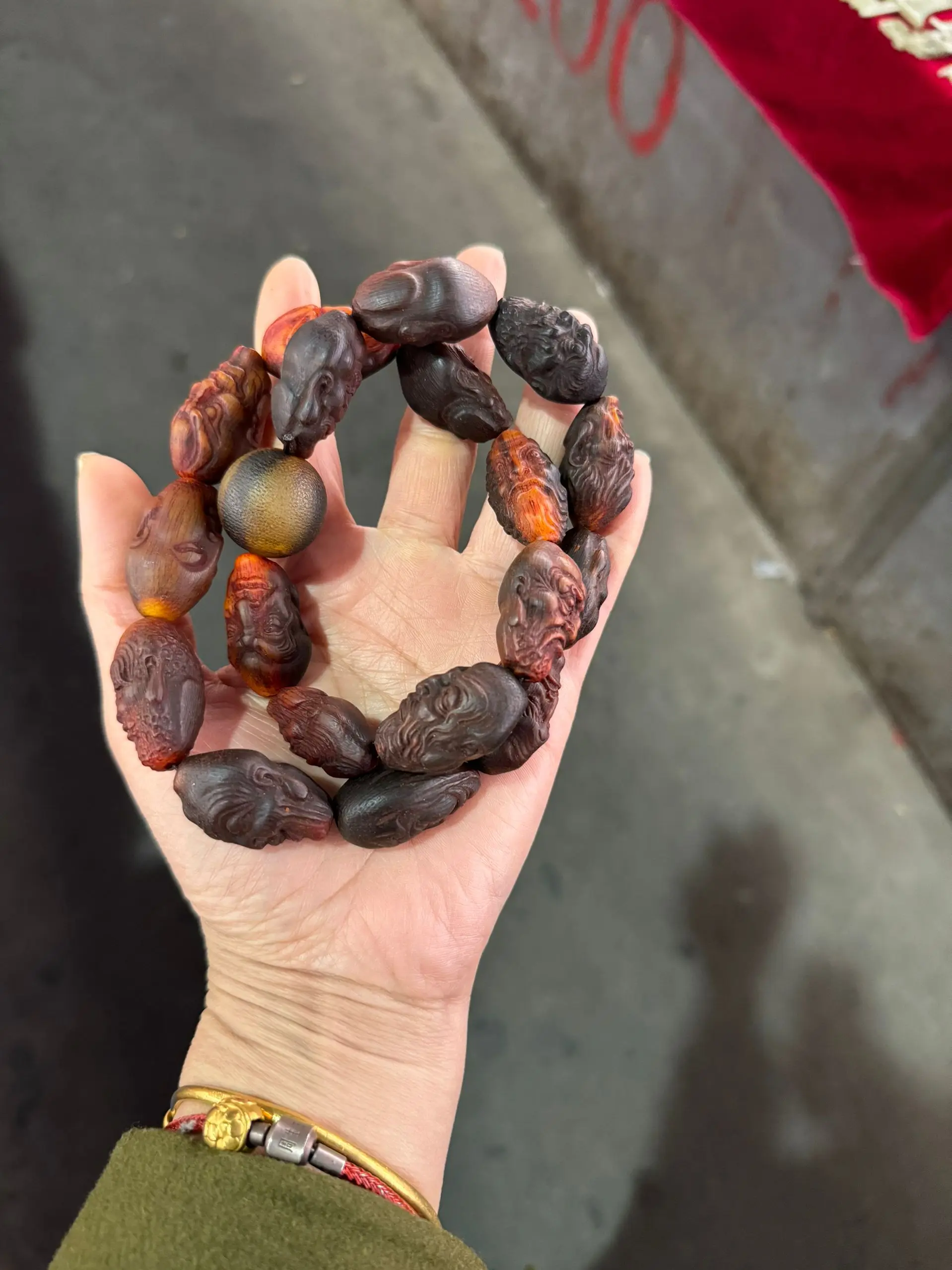 Braccialetto Di Perline Di Buddha Con Scheletro Di Osso Di Cammello Naturale