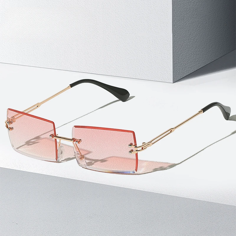 

Frameless trim fashion sunglasses 31274 personalized street sunglasses Joker box sunglasses نضارة شمسية نسائية