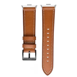 Premium Leather Smartwatch Replacement Strap - Elegant Wristband Accessory - Redmi Watch 4 - 5 - 6 (Brown - S)