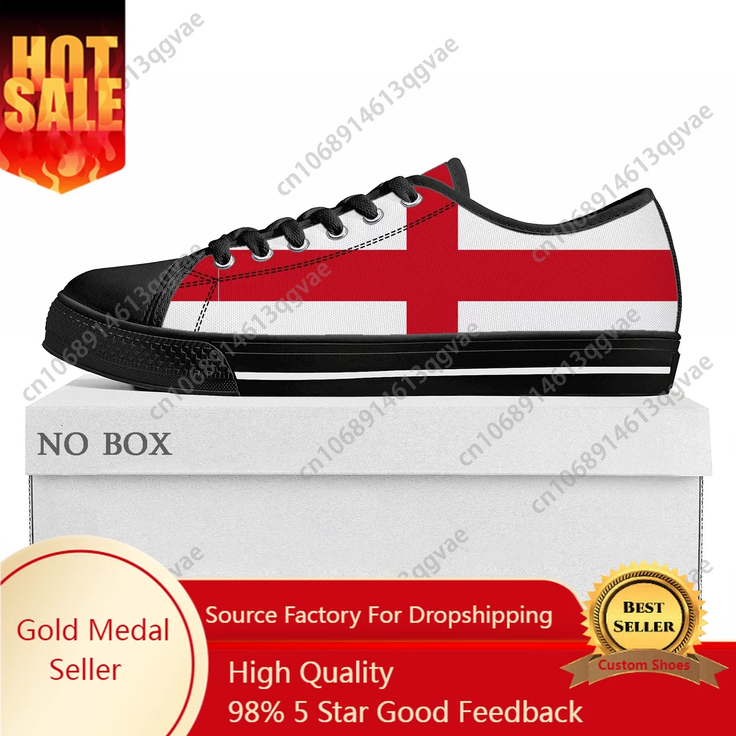 

England Flag Low Top High Quality Sneakers Mens Womens Teenager Canvas Sneaker England Prode Casual Couple Shoes Custom Shoe
