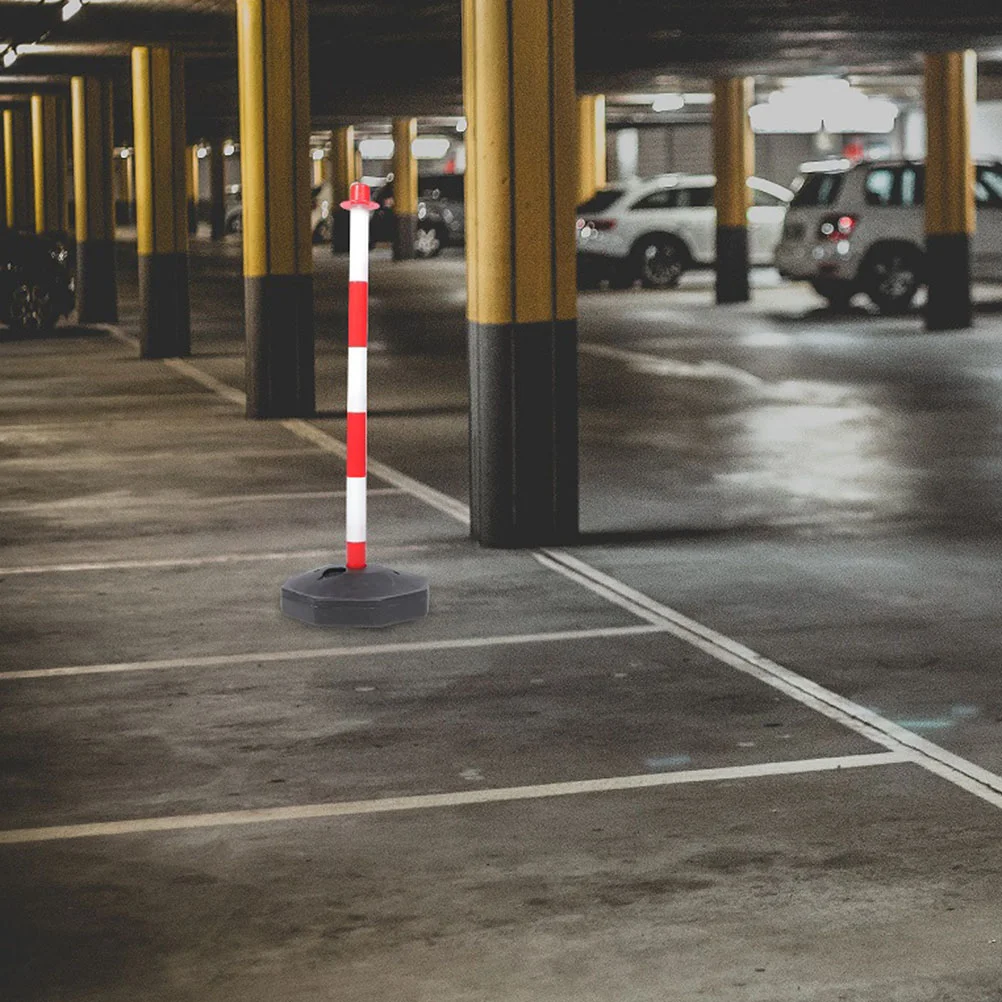 Movable Warning Column Traffic Pe Elastic Isolation Pile Anti-collision (red and White) 1pcs Parking Stop Safety Barricade