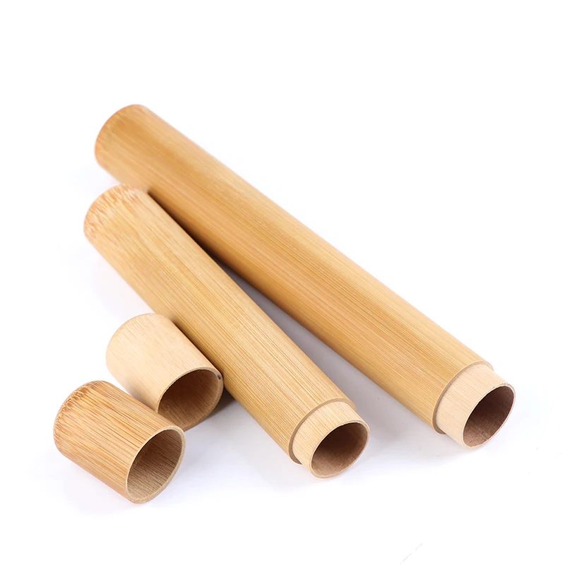Natural Bamboo Toothbrush Tube Toothbrush Holder Case Bamboo 1Pcs