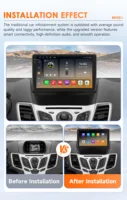 Hizpo systèmes de voiture intelligents Radio pour Ford Fiesta MK7 2009-2017 voiture multimédia GPS 2din Autoradio sans fil CarPlay Android Auto WIFI 3