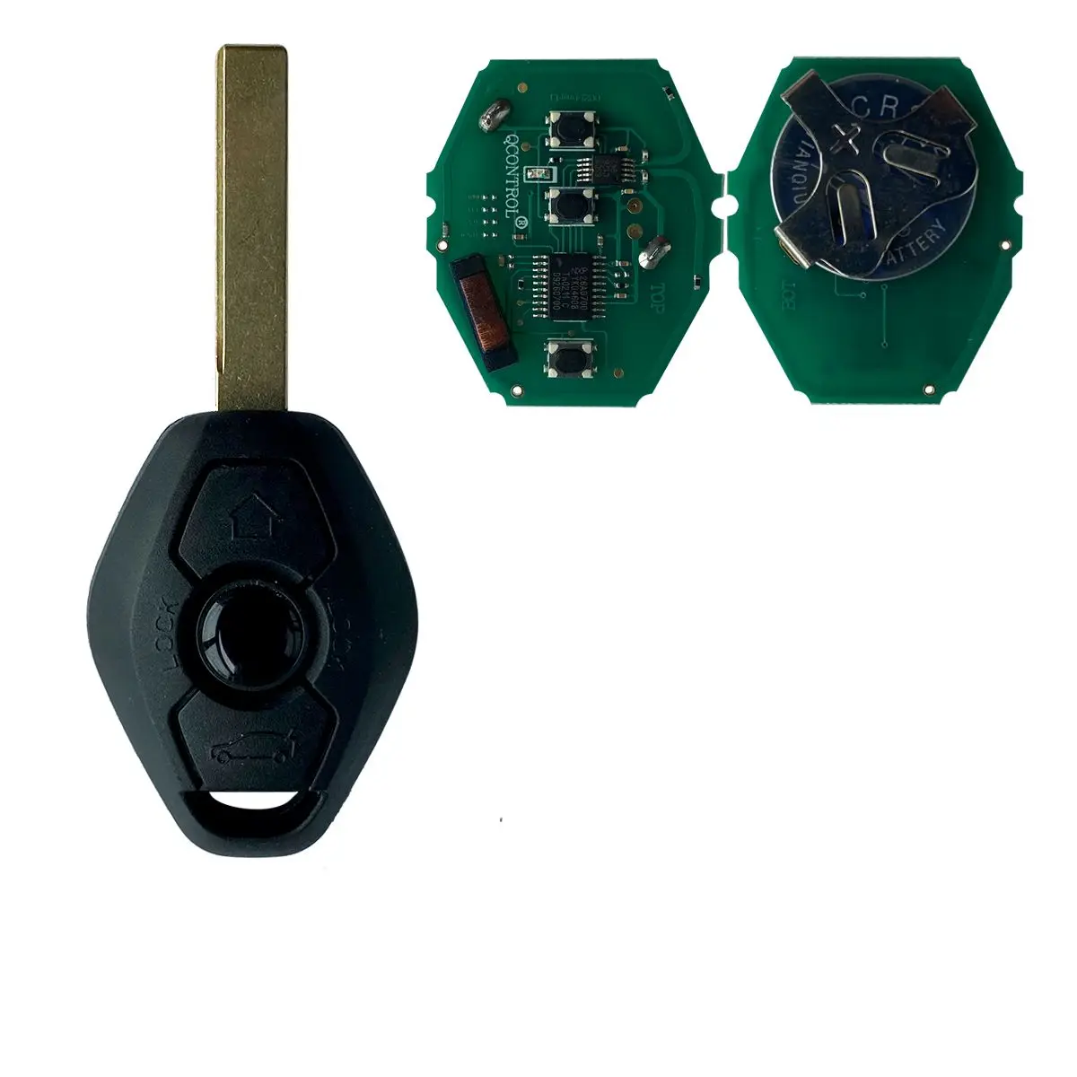 Okey Remote Control Car Key 3 Buttons For BMW E38 E39 E46  X3 X5 Z3 Z4 1/3/5/7 Series  CAS2 System With HU92 Blade 46 Chip