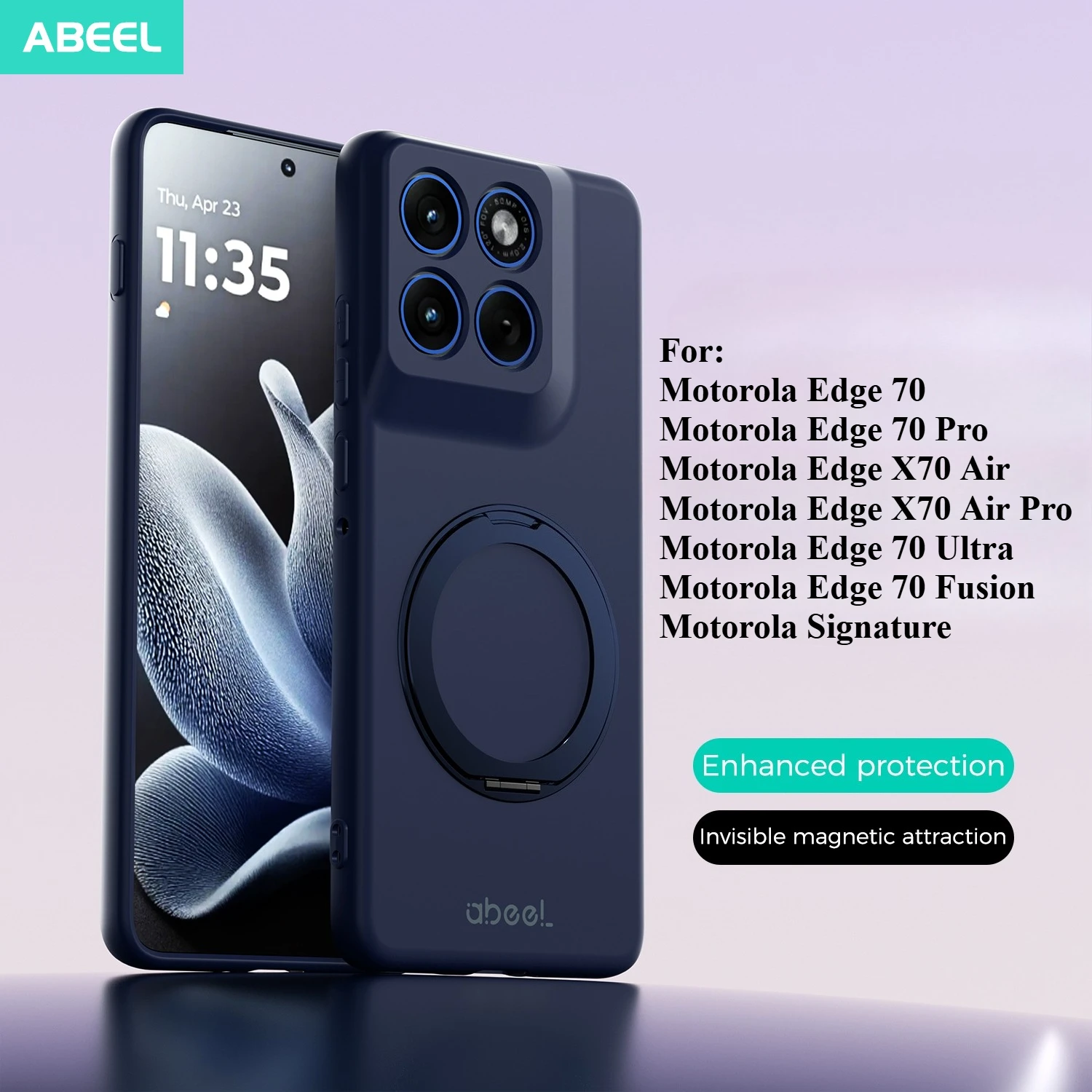 Premium Silicone Magnetic Stand Case - Skin-Feel Liquid Silicone Cover