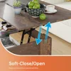 Elevating coffee table with hidden compartment and storage shelf 5