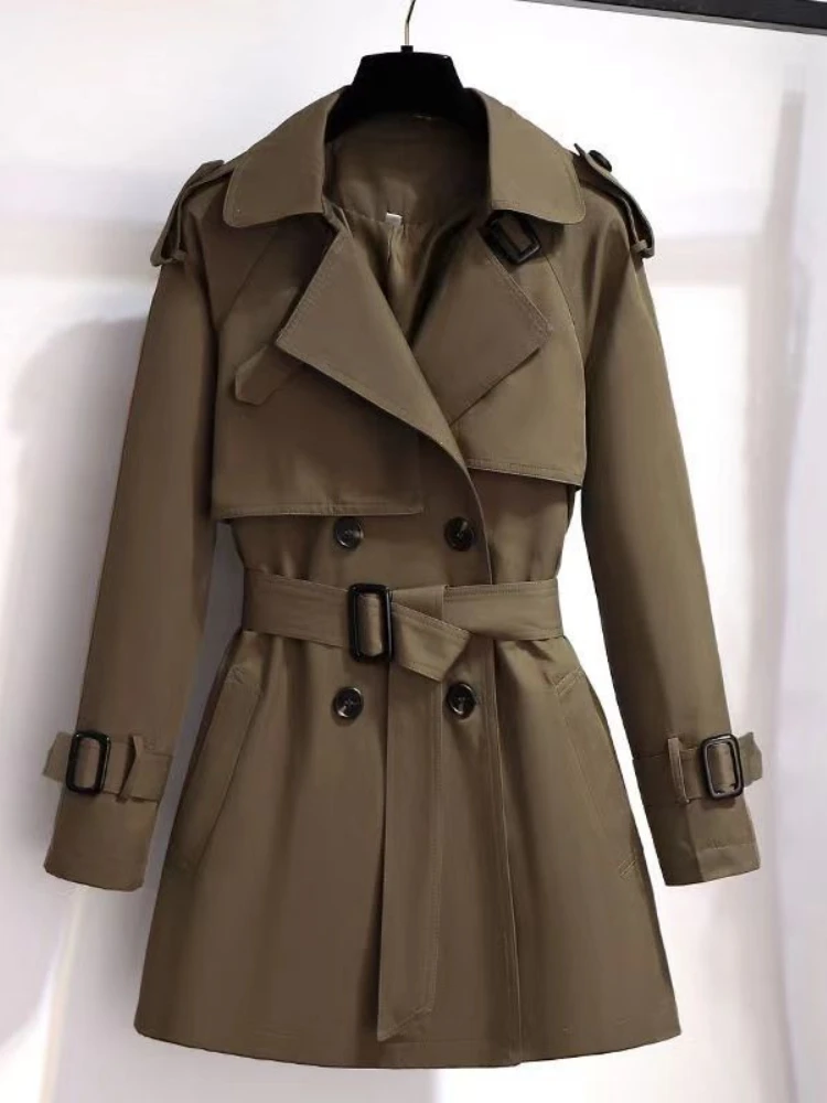 

Black Trench Coat for Women 2023 New Fashion Korean Style Clothes Vintage Female Coat Elegant Women Jackets Oversized Women Coat