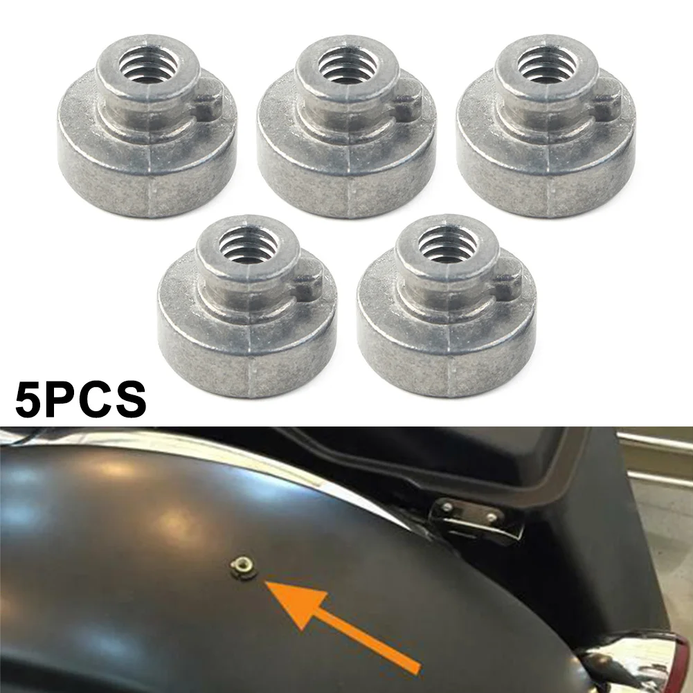 

5Pcs Motorbike Rear Fender Passenger Seat Bolt Tab Screw Nut Knob Cover For Harley Davidson 1996-2021
