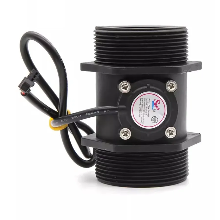 2" DN50 Plastic Hall Turbine Flow Meter Sensor 10~200L/min