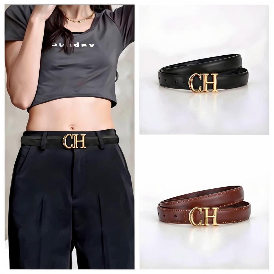 smooth buckle body, simple and fashionable, light luxury and versatile, pure color belt, Elegant and fashionable clothing access