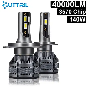 LED 헤드라이트 안개등 9005 HB3 9006 HB4 자동 램프, 자동차 전구 오토바이, 6000K H1 H8 H11, 40000LM, 140W, 12V, H7 H4