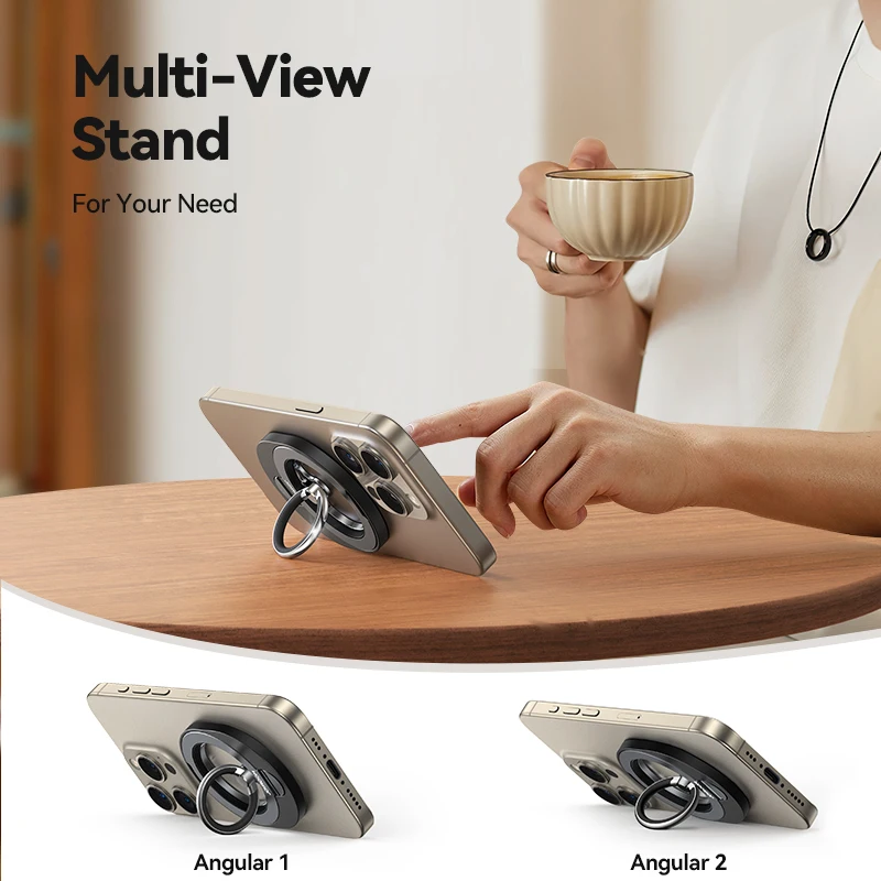 Joyroom Ring Phone Holder For Magsafe For iPhone Kickstand Ring Magnetic Phone Grip Holder Stand For iPhone 16 15 14 13 Pro Max - Image 5