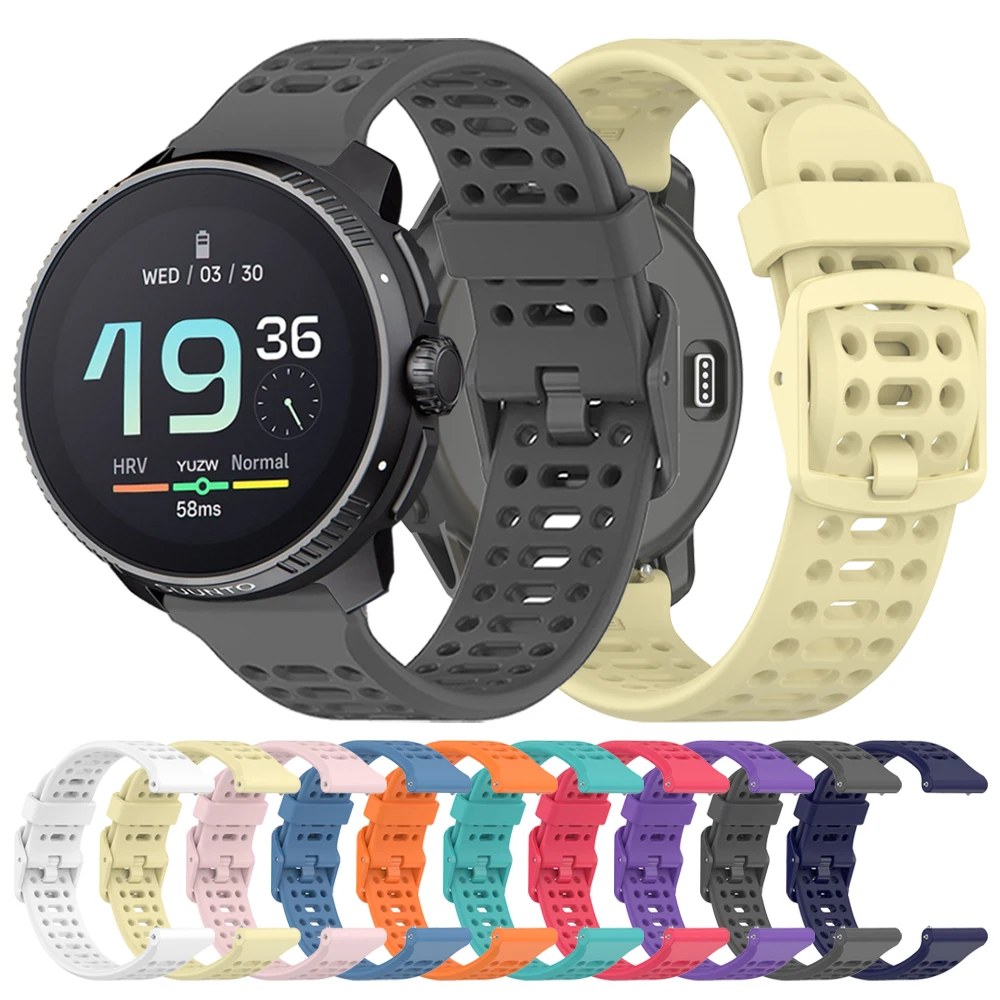 Cinturino Sportivo In Silicone Per Suunto Vertical E 9 Peak Pro | Traspirante E Leggero Con Fori D'Aria