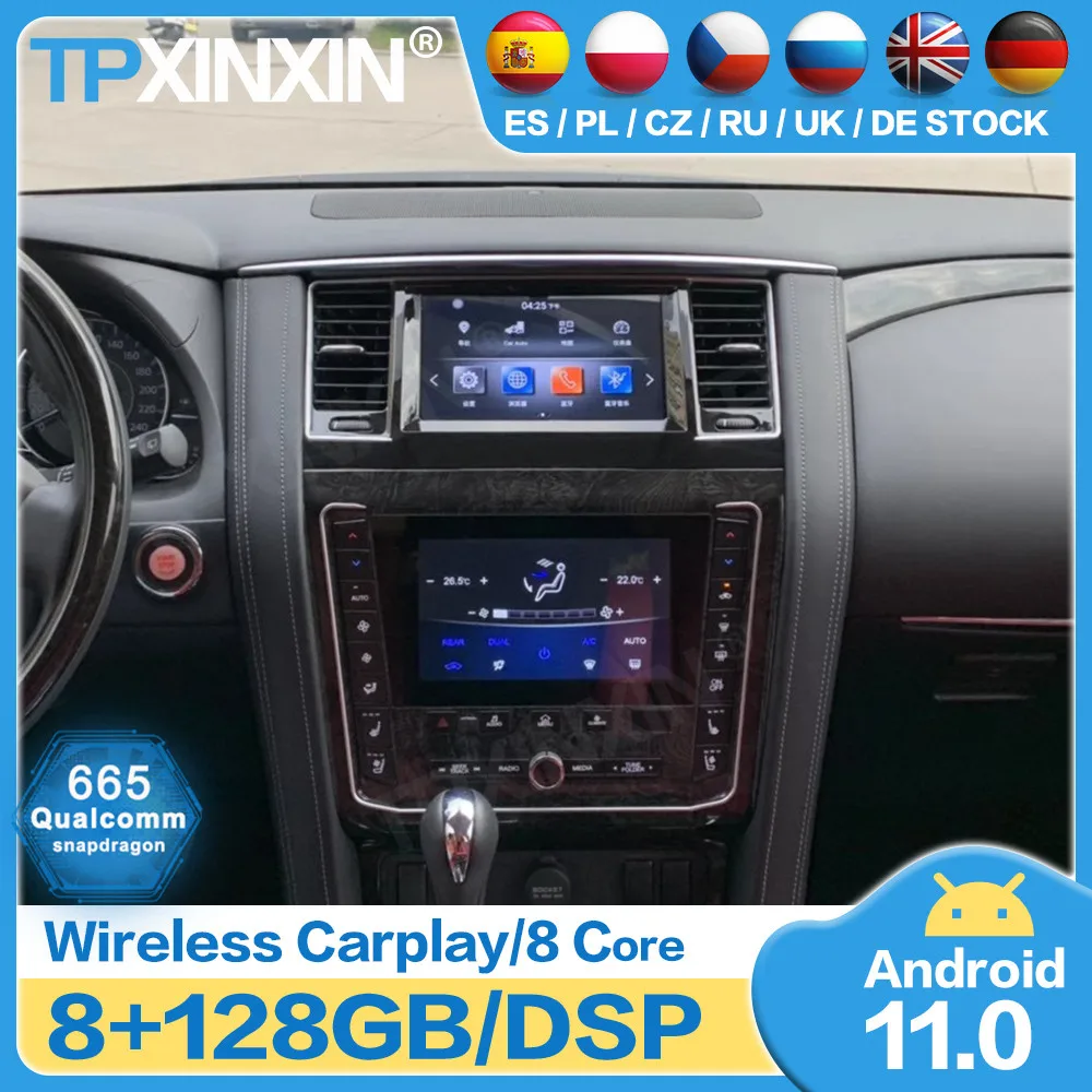 

2 Din Car Radio Stereo Receiver Android 11 For NISSAN PATROL Y62 infiniti QX80 2010 2011 2012 2013-2020 GPS Receiver Head Unit