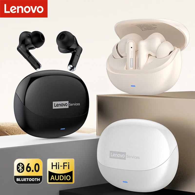 Lenovo Wireless Bluetooth Noise-Reduction Earbuds with Touch Control