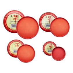 Red Stamp Pad Chinese Ink Pad Red Ink-Paste Quick-Drying Red Stamp Ink Pad Round Yinni Pad for Crisp & Clear Impression