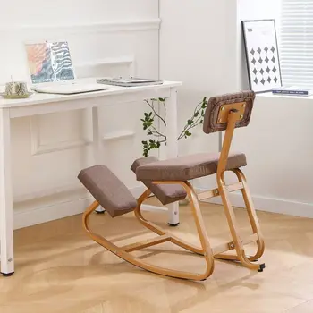 Original Ergonomic Kneeling Chair Stool Home Office Furniture Ergonomic Rocking Wooden Kneeling Computer Posture Chair 1