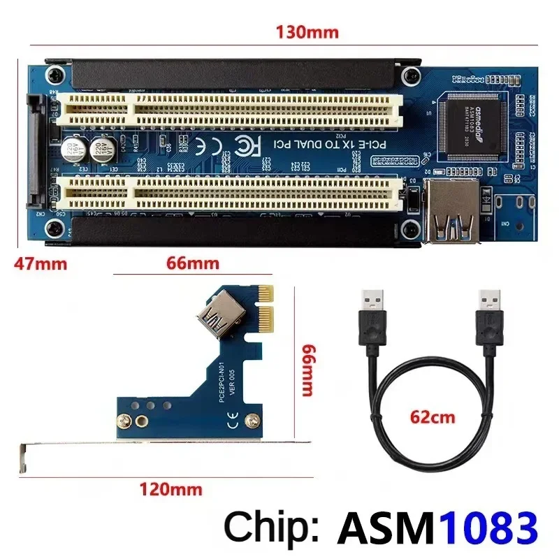 PCIE to PCI 확장 카드 슬롯, 데스크탑 컴퓨터, PCI-E, 사운드 카드 연결, 비디오 캡처 카드, 모니터링 카드