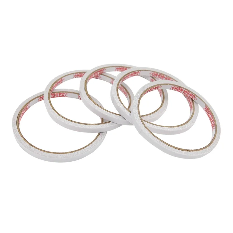 Double Sided Adhesive Tape White Super Strong Double Faced Adhesive Tapes For Home DIY Craft Office Supplies 5 Rolls