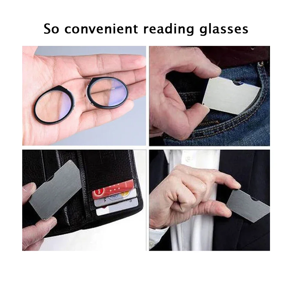 Clip Nose Mini Reading Glasses Men Women Readers Glasses Prescription Glasses Without Sideburns Pince-nez