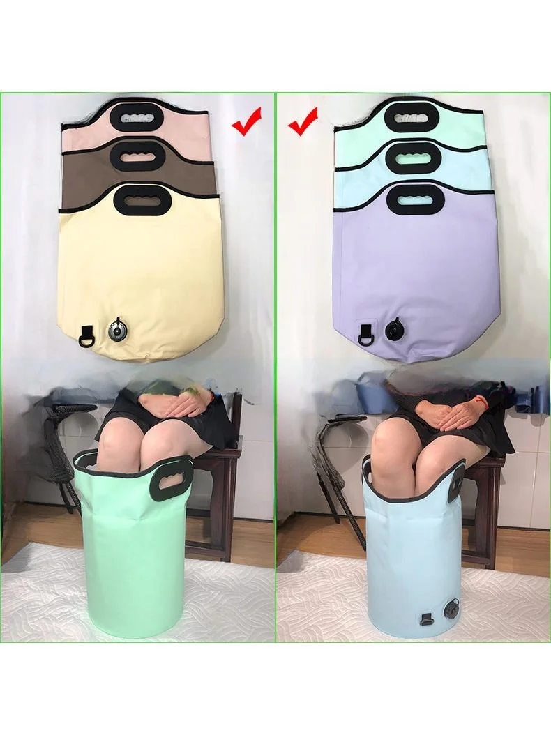 발과 다리 담그기용 온열 딥 버킷 백, 발 담그는 욕조, 발 세척 백, 고품질 PVC 접이식 가정용품