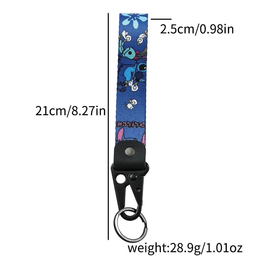 Disney Stitch Key Ring Short Lanyard Keychain For Women Key Tags Pendant Car Motorcycle Accessories Fashion Jewelry Gifts
