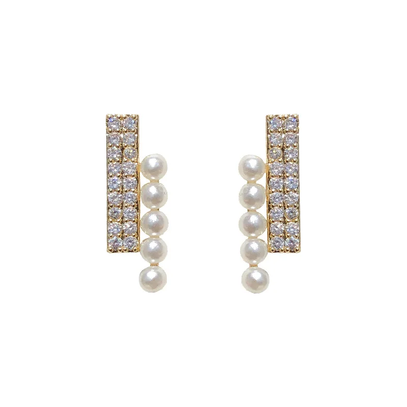 

14K Gold Jewelry Pearl Stud Earring for Women Finearos Mujer Oreja 14k Gold Earrings Silver 925 Pearl Jewelry Bizuteria Earrings