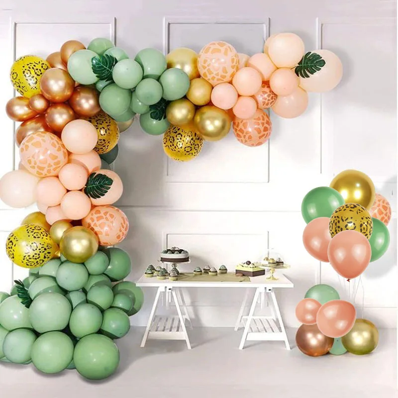 

Animal Print Balloon Arch Garland Kit Green Ballon Jungle Safari Birthday Wild One Party Supplies Baby Shower Decorations Globos