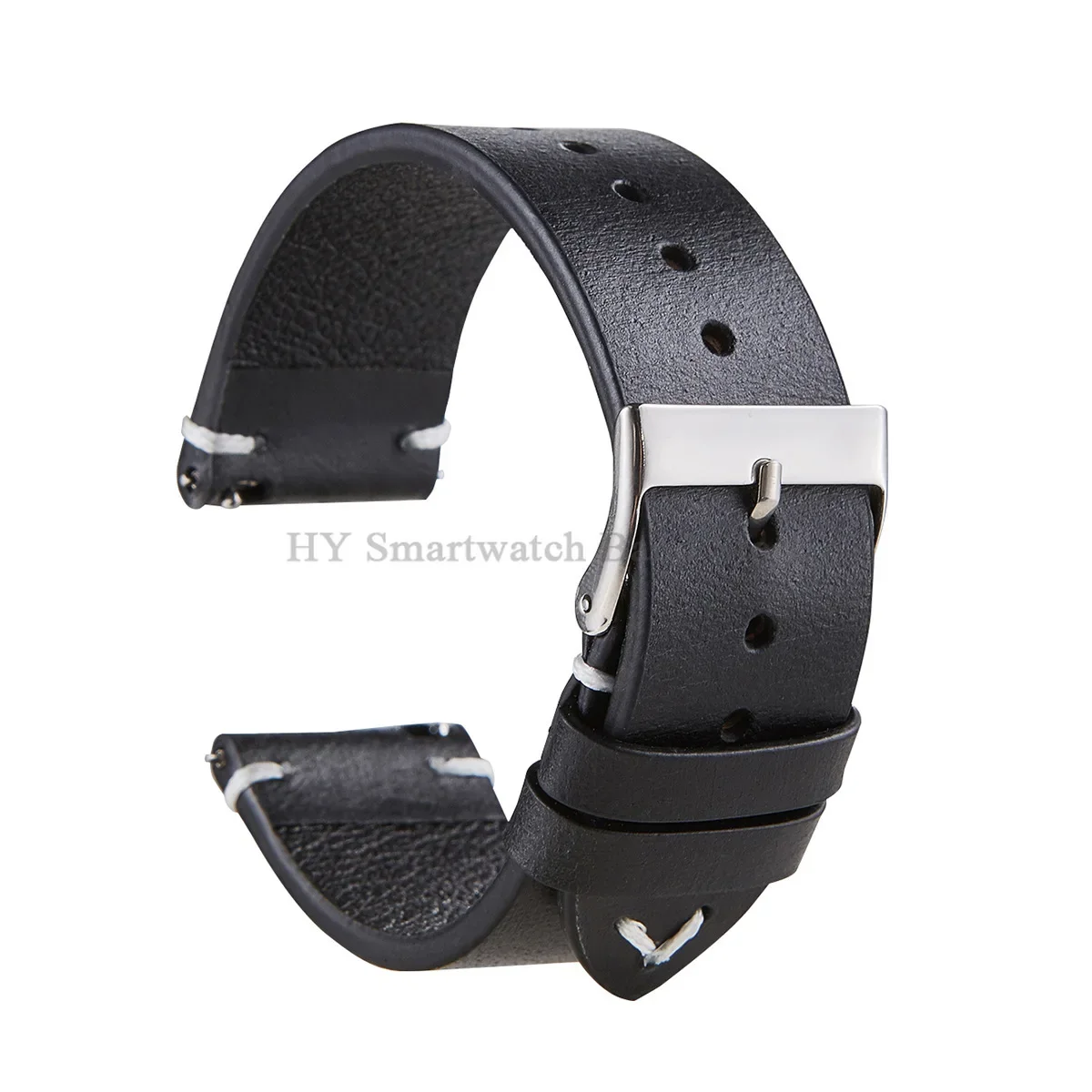 Handmade Retro Red Brown Leather Quick Release Watch Strap - Calfskin Sport Bracelet Accessory