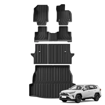 Tappetino per bagagliaio per auto per Toyota RAV4 2019-2024 2025 Tappetini in TPE Tappetino per schienale per tutte le stagioni Tappetino per bagagliaio posteriore Cargo Liner Anti sporco Pad