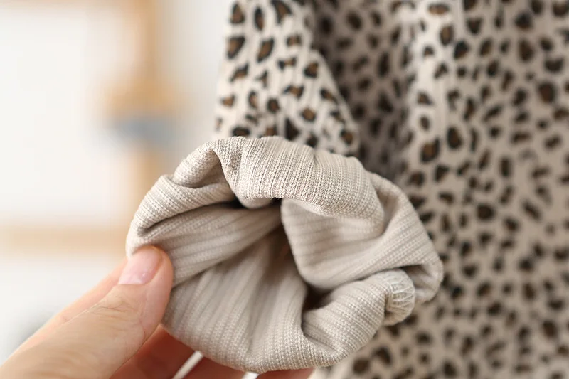 Corduroy Leopard Print Jumpsuits Rompers for Baby Boys Girls