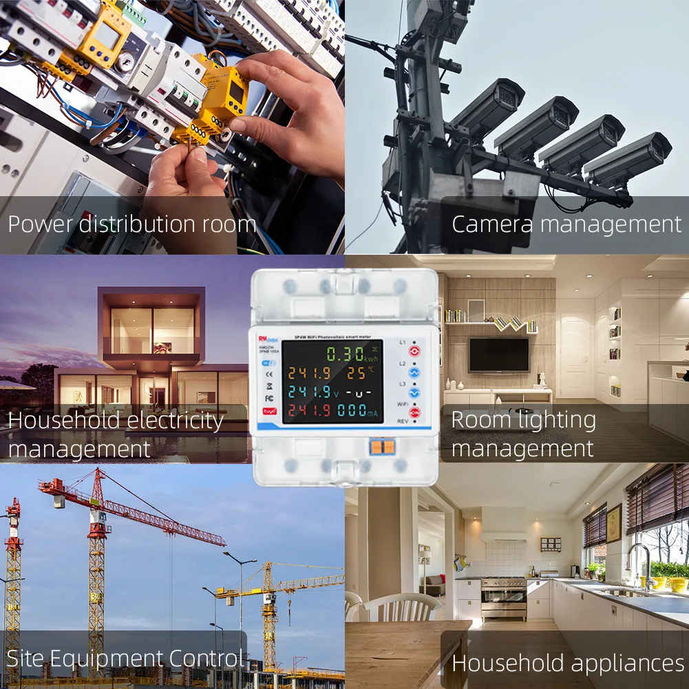 Interrupteur Sectionneur Tuya WiFi 100A 3P4W Pour Photovoltaïque - 3 Phases