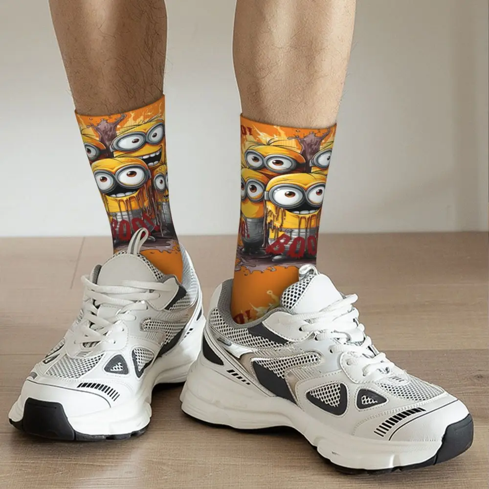 Custom Cool Print M- Minions Cartoon Socks for Women Men Stretchy Summer Autumn Winter M- Minions Bananas Crew Socks 69 S7a1c30d354004bf5b59da06b1042e287v