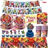 Competitive Mobile Game Party Decoration Disposable Tableware Set Paper Cups Plates Birthday Banner Baby Birthday Supplies 1