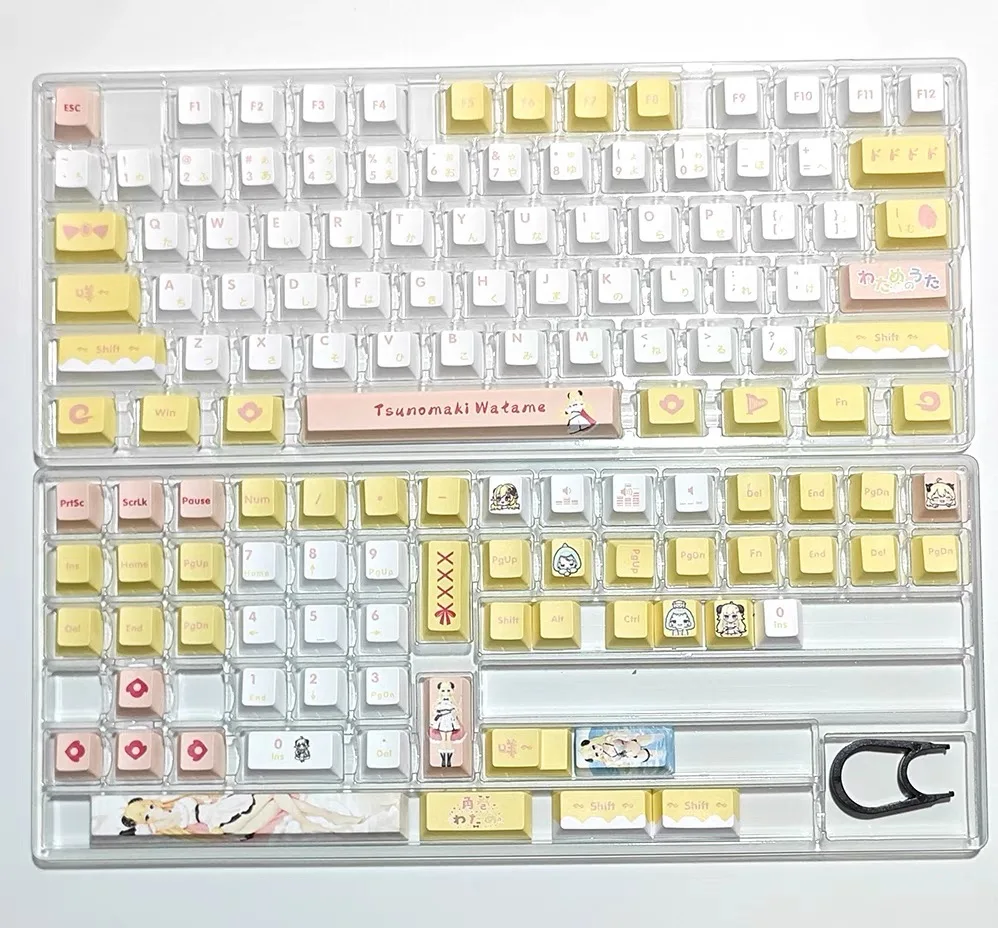 Tsunomaki Água Key Cap Vtuber Hololive Cover Sublimação Pbt Dye Cherry mx Interruptor do Eixo Cruz Teclado Mecânico - Imagem 4
