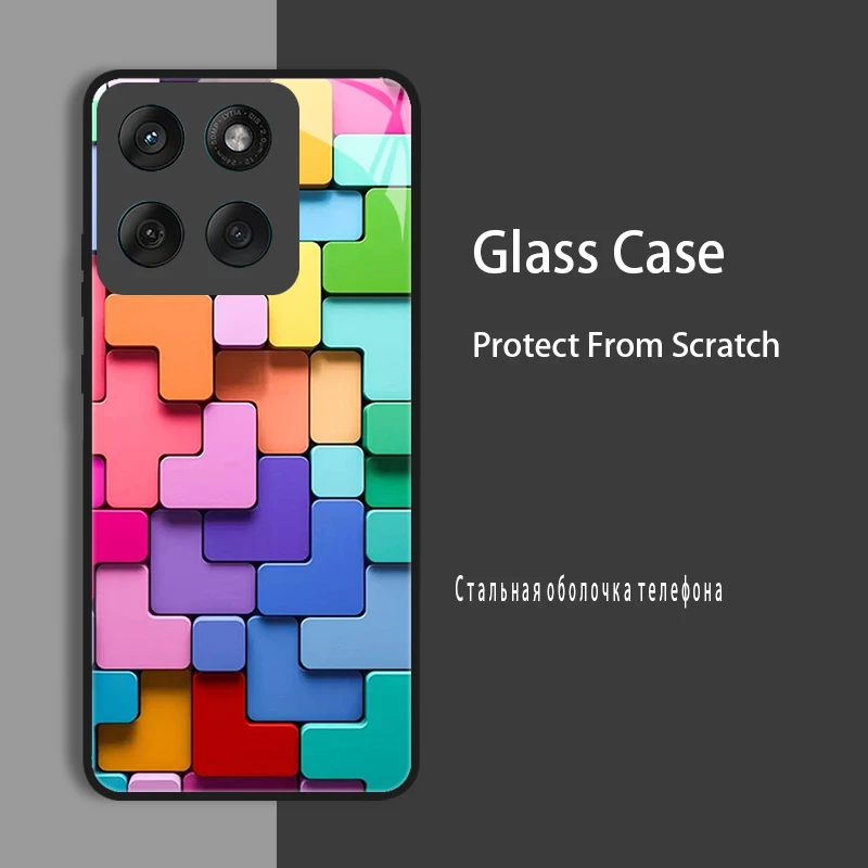 Sleek Tempered Glass & Hard Bumper Protective Case