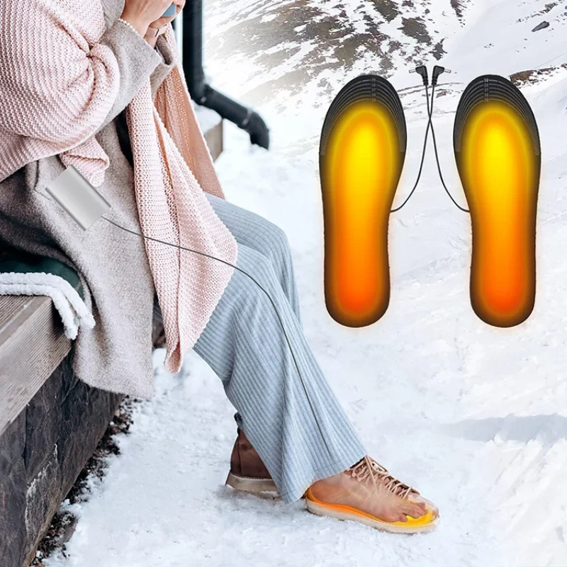 USB Heated Shoe Insoles Feet Warm Sock Pad Mat Electrically Heating Insoles Washable Warm Thermal Unisex shoe insoles,heated shoe insoles