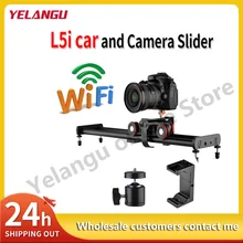 YELANGU L5 Motorized Camera Slider Automatic Video Dolly Car Rail Systems for DSLR Camera Sony iPhone 13 Pro with Remote Control