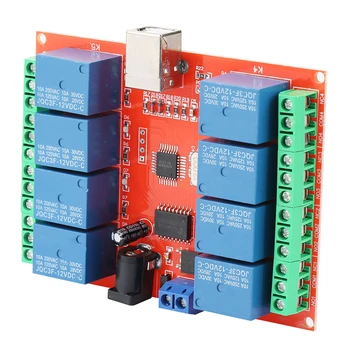 Controller relè a 8 canali Relè intelligente 12V Controller USB per computer a 8 canali Modulo relè Controller intelligente per PC