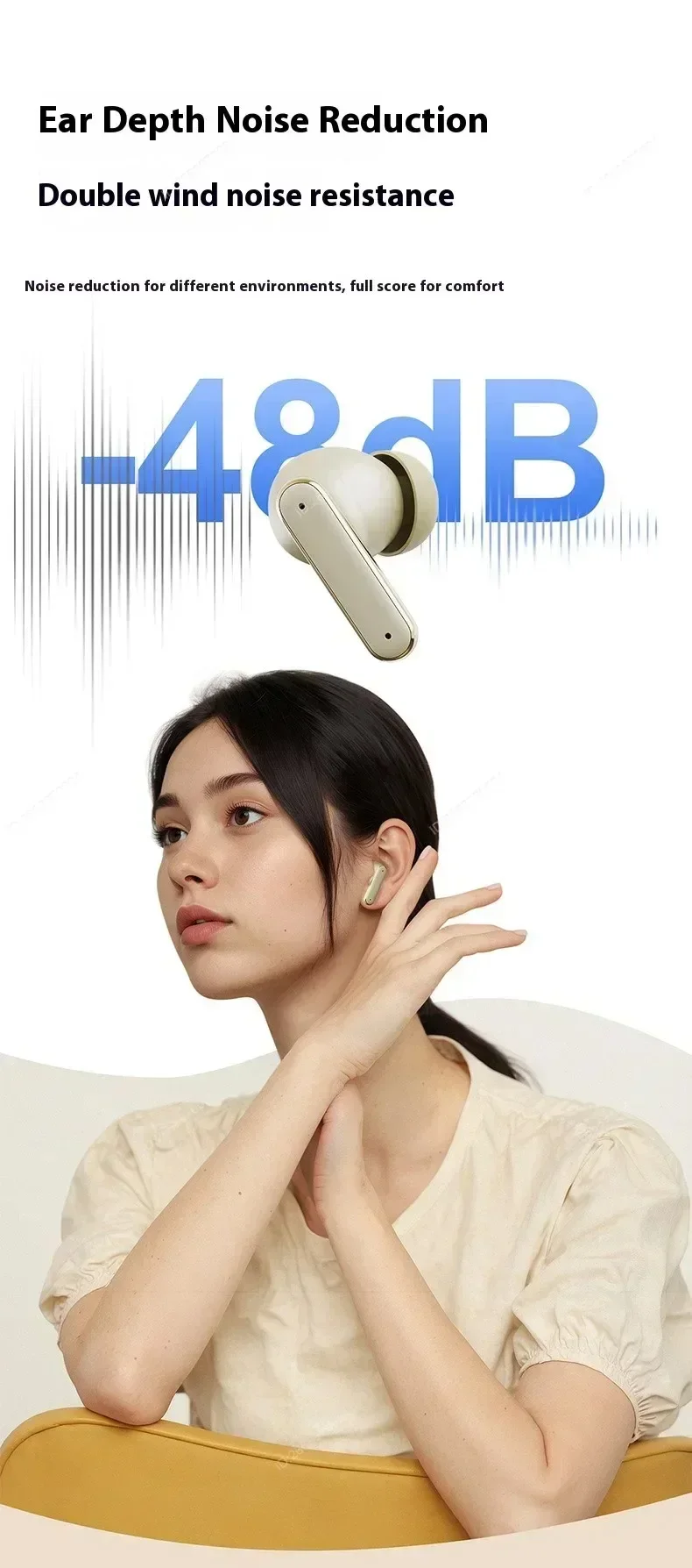 In-ear Bluetooth Earbuds With Leather Texture And Touch Control_voghion.com