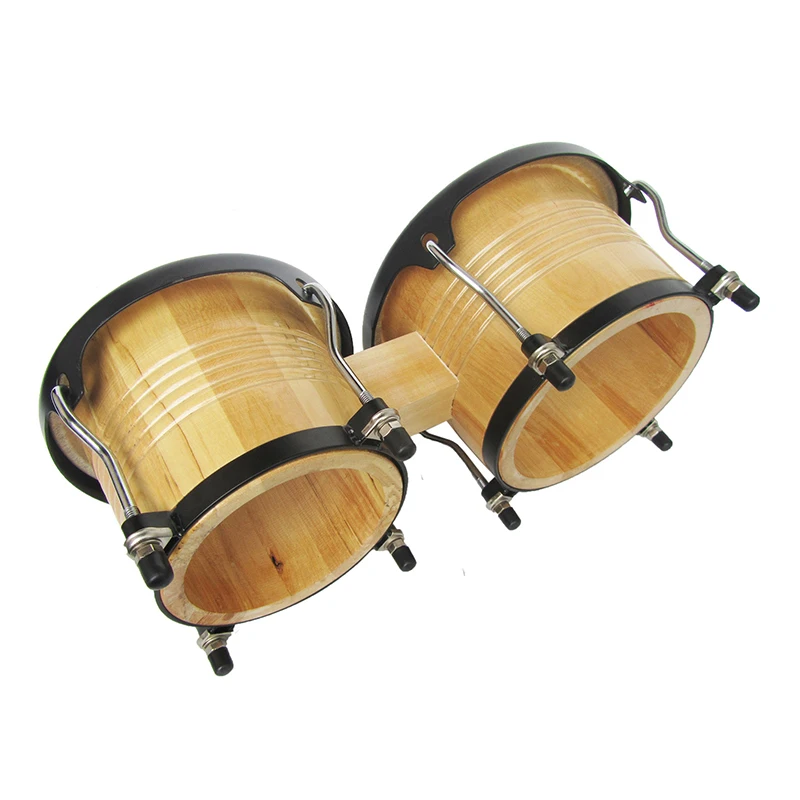 Solid Wood Bongo Drum 7 Inch and 9 Inch Adults Beginners Professional Bongos Drum Children Hand Drumming Percussion Instruments