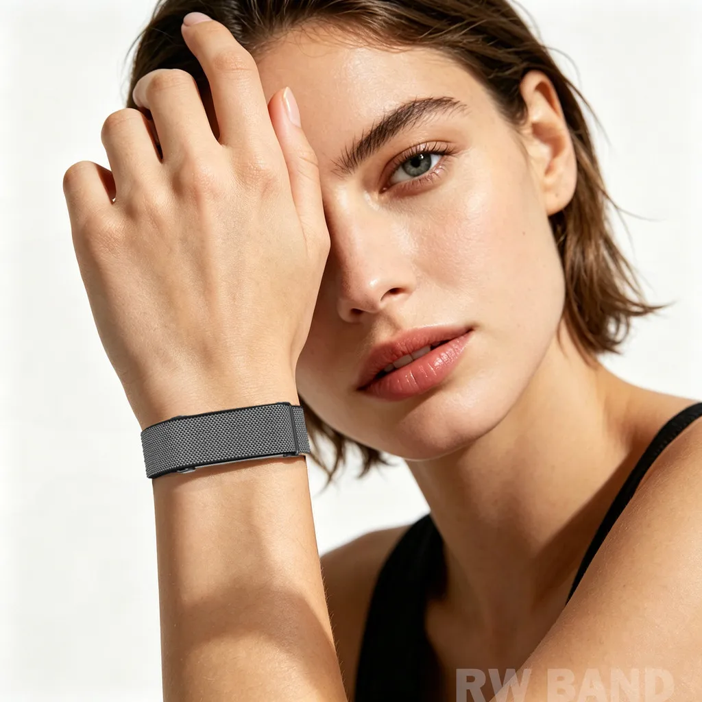 Breathable Nylon Braided Sport Watch Strap - Adjustable Wristband Bracelet