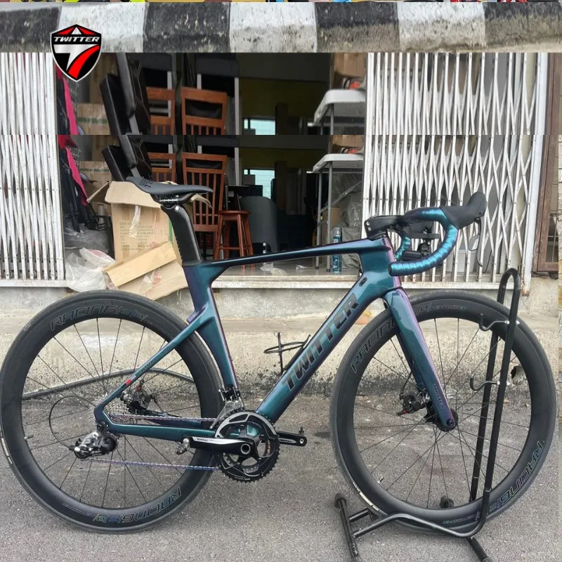 

TWITTER R10 RIVAL-22S T800 Breaking Wind Racing Carbon Fiber Road Bike Full Hidden Inner Routing Oil Disc Brakes велосипед 700c