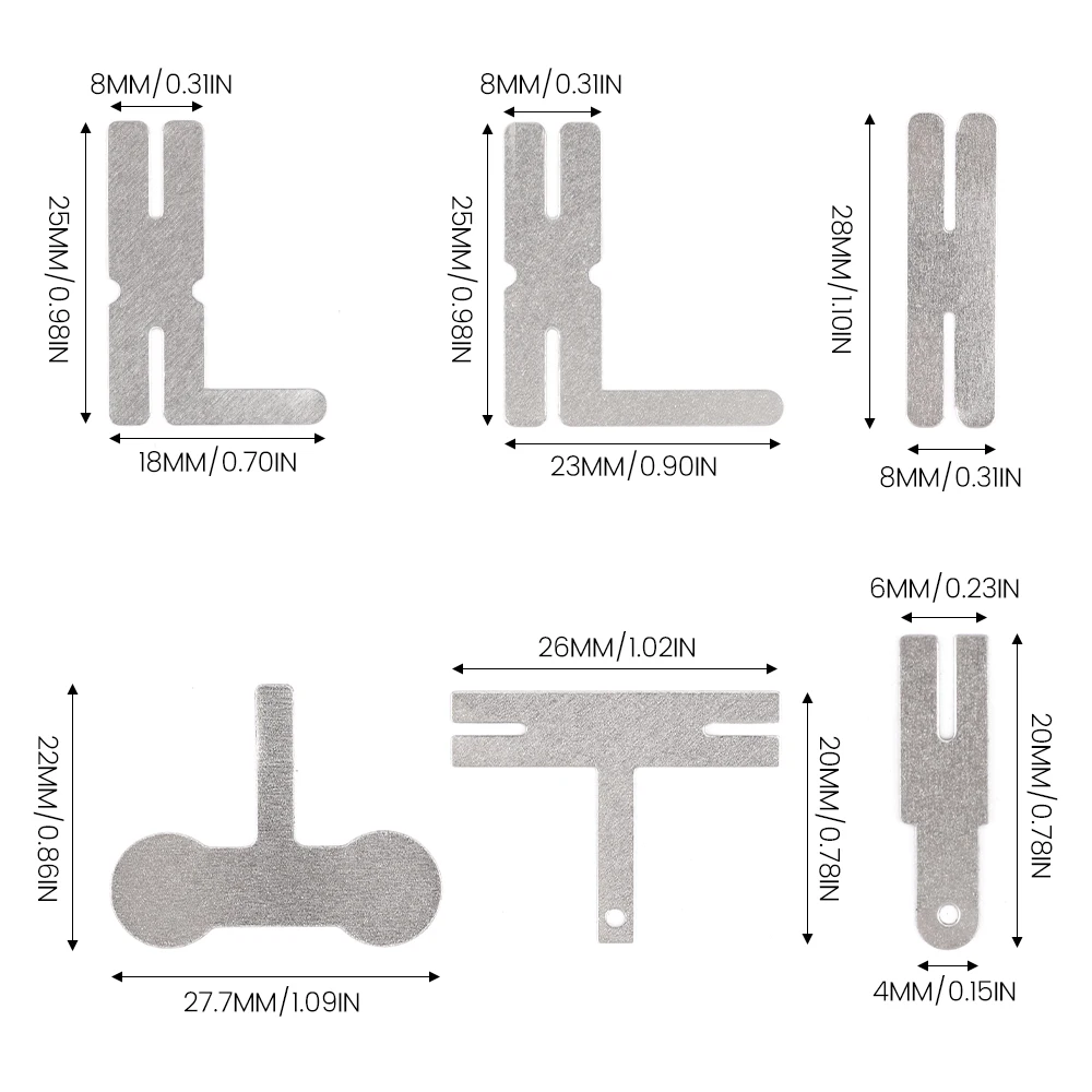 100pcs 18650 Lithium Battery Nickel Sheet Polygonal Battery Nickel Sheet For Spot Welding Machine Batteries Connection Sheets