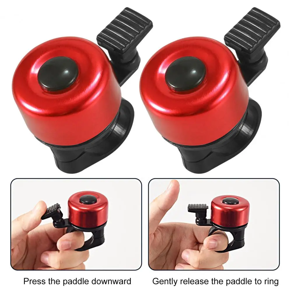 

2Pcs Bike Thumb Bells Convenient Aluminum Alloy Clearer Tone for Outdoor Cycling Mini Bike Bells Mountain Bike Bells