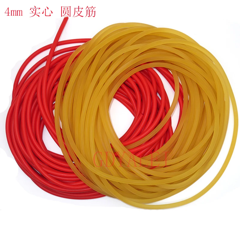 

10meters(394inch4mmSolid Slingshot Round Rubber Band High Elastic Solid Latex Rubber Band,