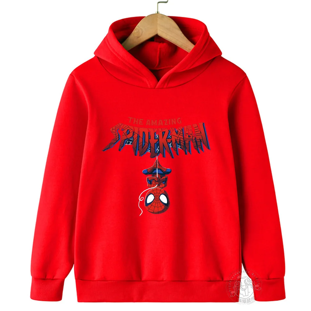 thumbnail image 1 of Sudadera con capucha de Spider-Man para niños, ropa para niñas, ropa de moda para bebés, camisetas deportivas cálidas de otoño, regalos para la temporada de regreso a clases de primavera, 1 of 5