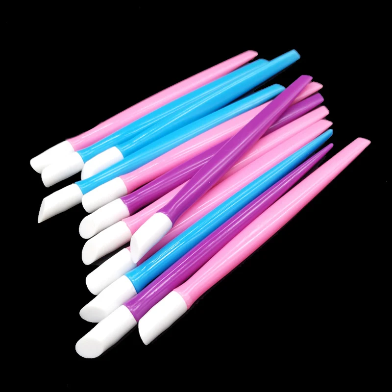 

50 Pcs/lot Nail Cuticle Pusher Dead Skin Remover Pen Nail Art Polish Manicure Care Pedicure Colorful Women Stick Nail Tools Kit